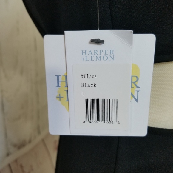 HARPER + LEMON Blk Sleeveless Halter Sheath Dress - Picture 6 of 8